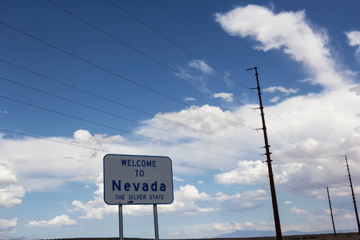 Welcome to Nevada Road Sign