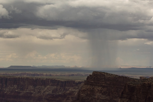 Grand Canyon National Park during a summer rainy day