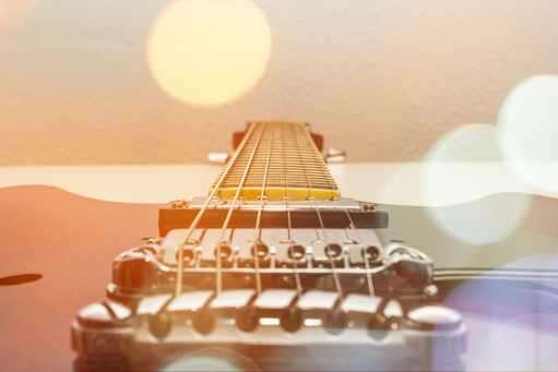 Close up of guitar	